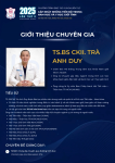GIỚI THIỆU BS. CKII. TRÀ ANH DUY - CHUYÊN GIA THAM DỰ CHƯƠNG TRÌNH CẬP NHẬT NHỮNG TIẾN BỘ TRONG NAM HỌC VÀ Y HỌC GIỚI TÍNH LẦN THỨ 8 -  2025